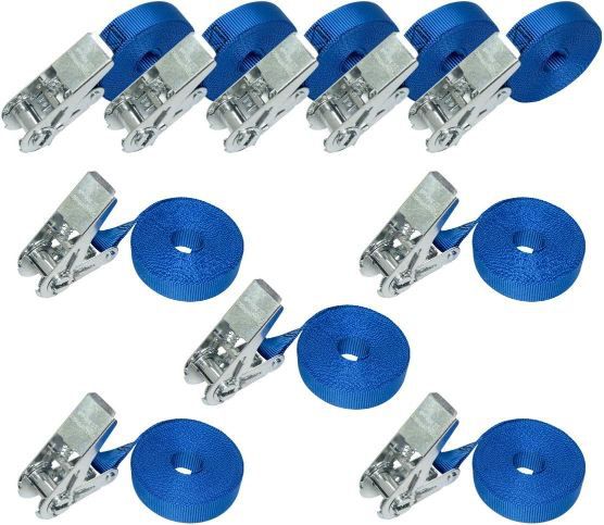 Produktbild: spanngurte 10er pack amazon basics mit ratschenschloss 6m für 23,40