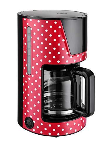 kalorik filterkaffeemaschine tkg cm 1045.1, 1,5 l glaskanne, 900 w, rot/weiß