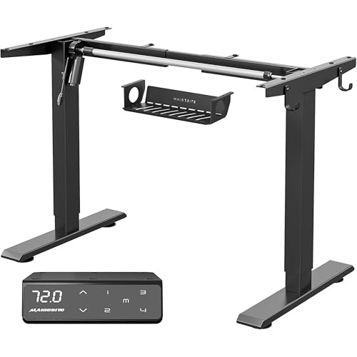 Höhenverstellbarer elektrisch Schreibtisch MAIDeSITe T1 Pro schwarz, 2-teilig, 4 Memory