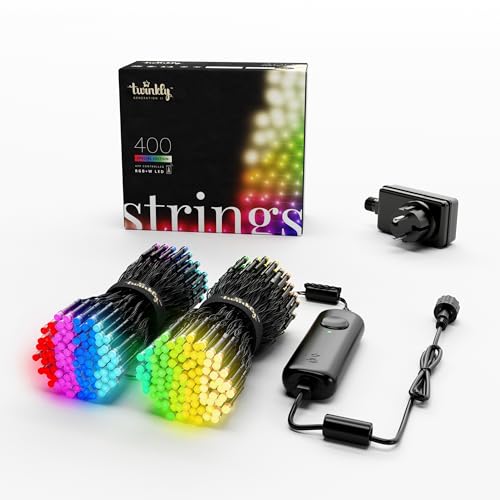 twinkly strings 400 led rgb steuerung schwarzes kabel 32m dekorationslichter