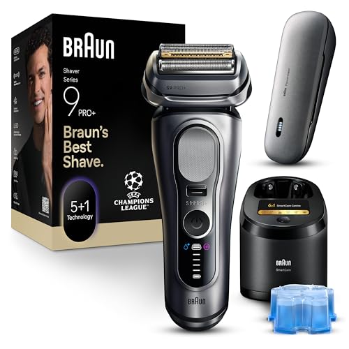 braun series 9 pro+ elektrorasierer mit 5+1 klingen, 60 min laufzeit, wet & dry