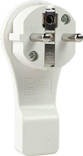 Produktbild: Schwabe Flachstecker Schutzkontaktstecker 230V 16A IP20 weiß 45030