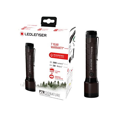 ledlenser p7r taschenlampe 2000 lumen akku lithium 21700 rotlicht ip68 330m fokussierbar