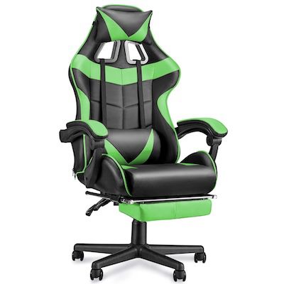 gaming stuhl soontrans mit fußstütze für 79,29 euro statt 130 euro