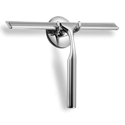 Produktbild: stainless steel duschabzieher mit saugnapf für bad küche fenster glas 25,4 cm chrome