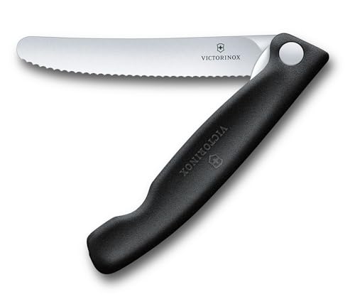 victorinox swiss classic gemüsemesser faltbar mit wellenschliff, 10 cm