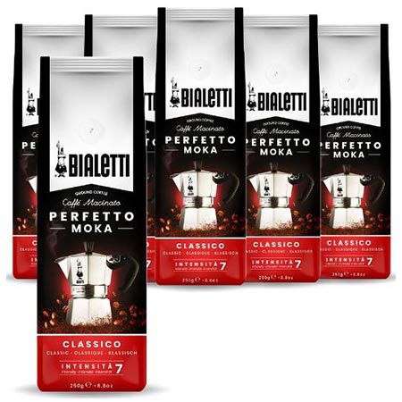 bialetti moka klassico 6x 250g gemahlener kaffee ab 21,84 statt 30