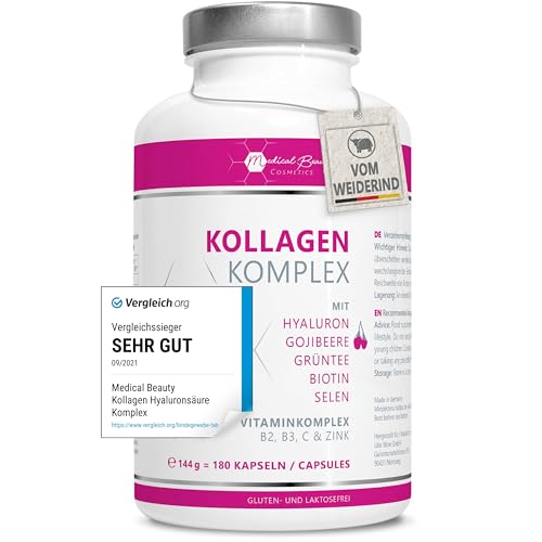 kollagen hyaluronsäure komplex mit gojibeere und grüntee 180 kapseln 1000mg