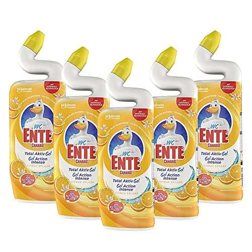 wc-ente toal aktiv gel toilettenreiniger flüssig citrus 5er pack 5 x 750 ml