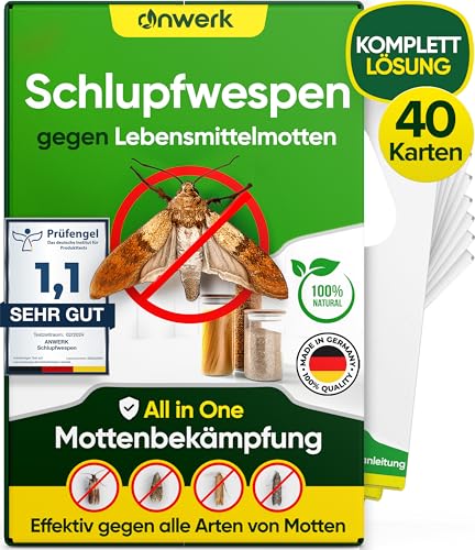 Schlupfwespen gegen Lebensmittelmotten - 40 Karten (10 x 4 Lieferungen)