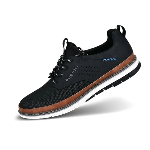 bugatti herren sneaker gr. 43 schwarz, sportlich, lässig