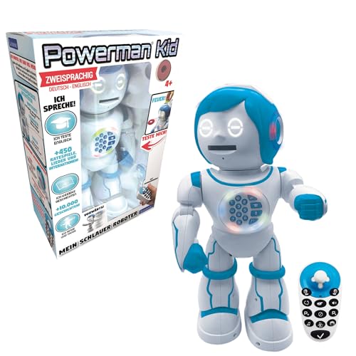 Lexibook Powerman Kid Lernroboter deutsch/englisch, programmierbar, tanzend, schießt Schaumstoffscheiben