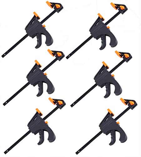 kaheign 6 x quick grip clamps, 4 inch ratchet rod clamps, einhand bar clamp für holz