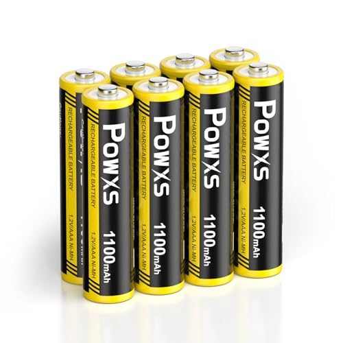 powxs aaa akku 1100mAh 8 stück niMH wiederaufladbare batterien 1,2V ohne memory-effekt