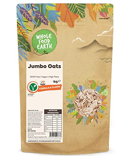 jumbo oats 1 kg von wholefood earth, gmo-frei, hochfaserig