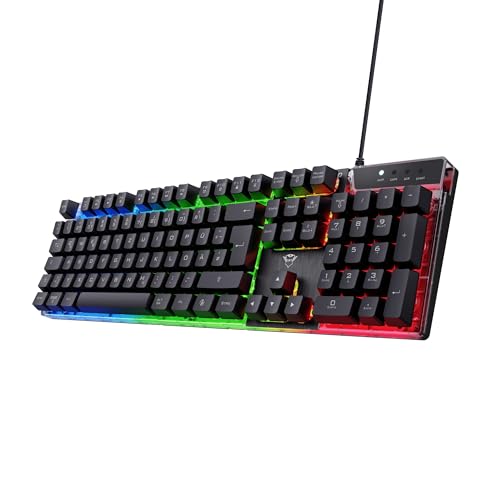gaming tastatur trust gaming gxt 835 azor beleuchtet qwertz layout anti-ghosting