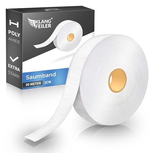 saumband 30 meter, extra stark, 20mm breit, bügelband für gardinen und vorhänge