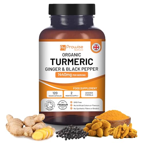 kurkuma curcumin 1440 mg mit schwarzem pfeffer und ingwer, 120 vegane kapseln