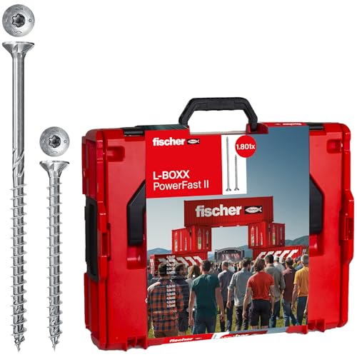 fischer L-Boxx schraubenset 1.801-teilig spanplattenschrauben senkkopf inkl. bit set