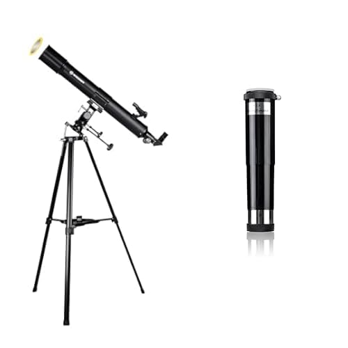 bresser refraktor teleskop taurus ng 90/900 mit smartphone adapter und sonnenschutz