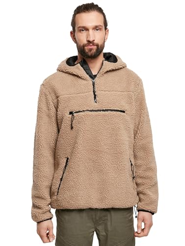 brandit teddyfleece worker pullover in camel oder schwarz, größen S-XL, ab 13,10