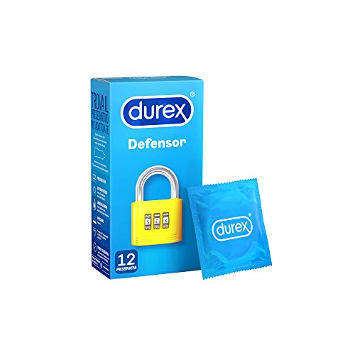 durex defensor kondome 12 stück, latexfrei, geformt, sicherheitskondome