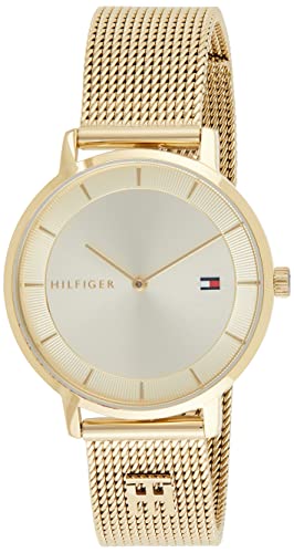 Tommy Hilfiger Damen Quarzuhr Gold Edelstahl-Mesh Armband - 1782286