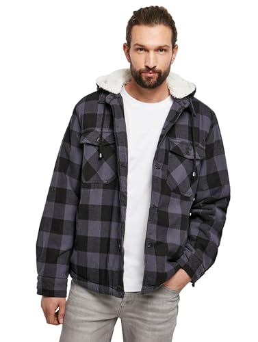 brandit lumber jacket hoodie schwarz grau, size XXL