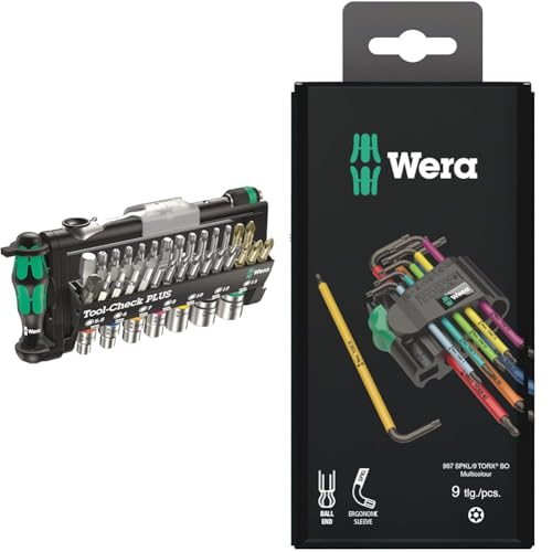 wera tool-check plus bit assortiment 39 teile & 967 spkl/9 torx set 9 teile