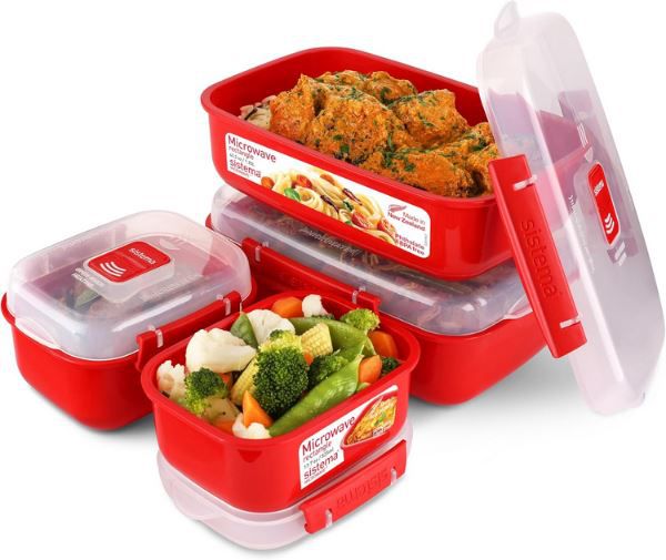 sistema microwave-heat & eat frischhaltedosen 4er set für 18,99 (statt 28)