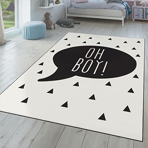 kinderteppich schwarz 160x230 cm TT Home spielteppich kinderzimmer junge mädchen