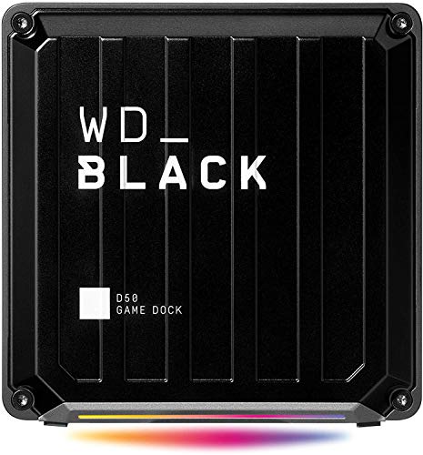 wd_black d50 game dock mit rgb-beleuchtung, 2x thunderbolt, schwarz