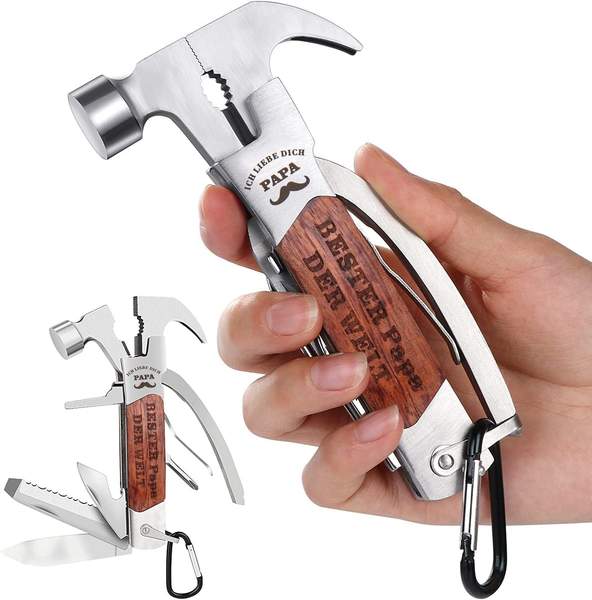 jeelar multitool-hammer 12-in-1 edelstahl geschenk für papa geburtstag vatertag weihnachten