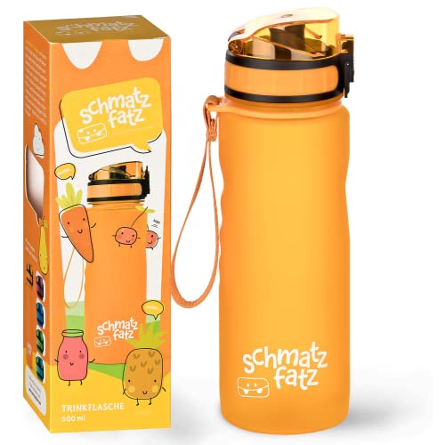 schmatzfatz trinkflasche kinder 0,5L auslaufsicher für schule, wandern, fitness