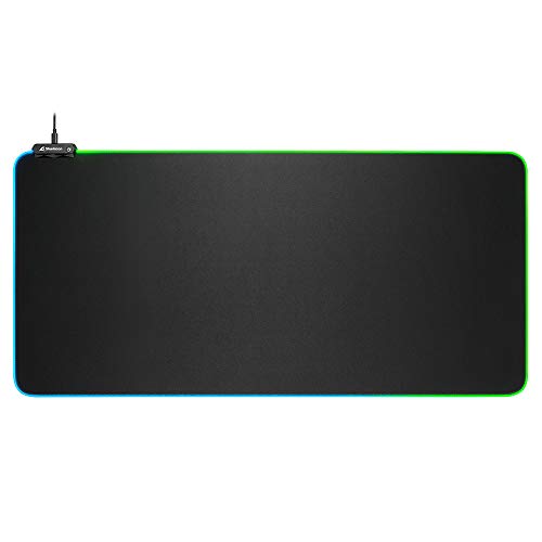 sharkoon 1337 rgb v2 gaming mauspad 900x425mm, wasserabweisend, rutschfest