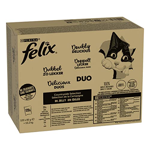 felix katzenfutter nass in gelee sorten-mix 120er pack (120 x 85g)