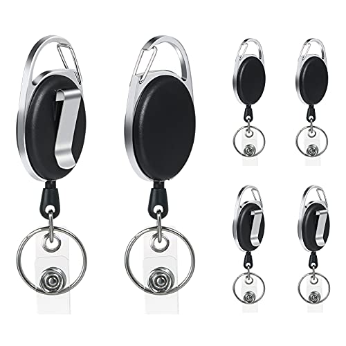 vicloon badge yo-yo set 6, id kartenhalter mit gürtelschnalle und clip