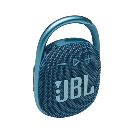 jbl clip 4 bluetooth lautsprecher blau, wasserdicht, tragbar, bis 10 std musik streaming