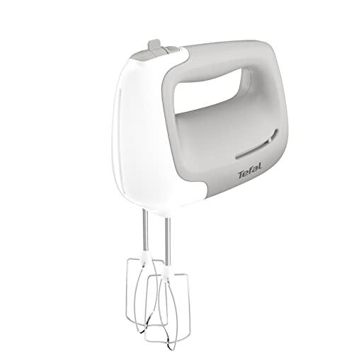 tefal handmixer ht450b, 450 watt, 5 geschwindigkeiten, edelstahl, ergonomisch