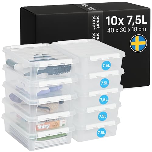 aufbewahrungsbox mit deckel 7,5l smartstore 10er set stapelbar lebensmittelecht