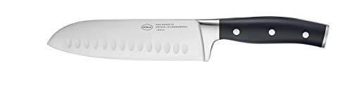 RÖSLE Santokumesser 17,5 cm mit Kullenschliff, ideal für Fleisch, Fisch, Gemüse