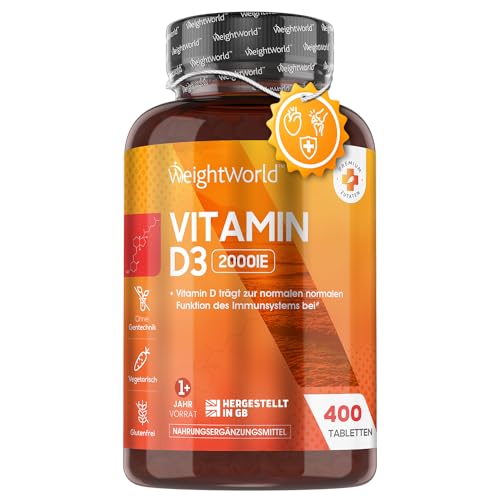 vitamin d3 2000 ie 400 vegane tabletten für immunsystem und knochen von weightworld