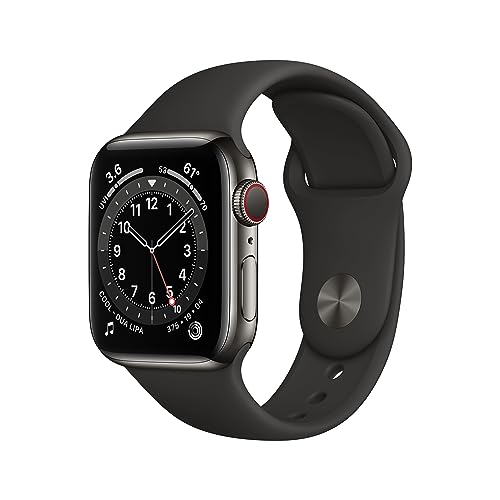 apple watch series 6 gps graphit schwarz sportarmband