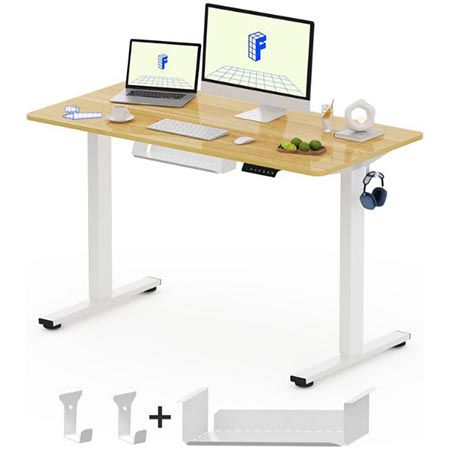 Produktbild: flexispot höhenverstellbarer schreibtisch 100x60cm, jetzt 119,99 statt 160
