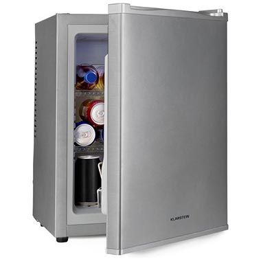 Klarstein Happy Hour Mini Kühlschrank 33L, Silber, energiesparend