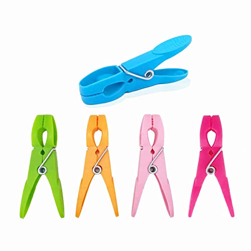 bonilife wäscheklammern bunt 48 stück windfeste plastik wäscheklammern für wäscheleine