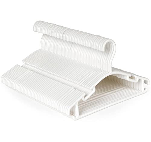ilauke kinder kleiderbügel weiß 48er set kunststoff rutschfest 27,5cm mit hosenständer