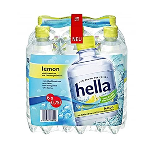 hella lemon sprudelwasser 6er pack 6 x 0,75 l einweg