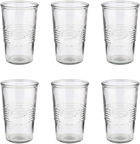 aps 10520 trinkglas old fashioned 6er set retro gläser 0,3 liter spülmaschinengeeignet transparent