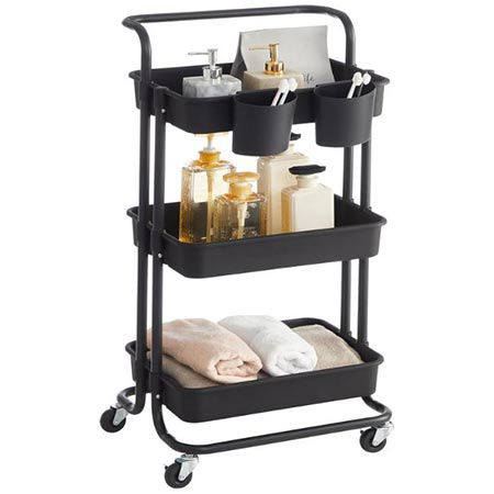 songmics rollwagen mit 3 ebenen und ablagefächern für 22,39 euro